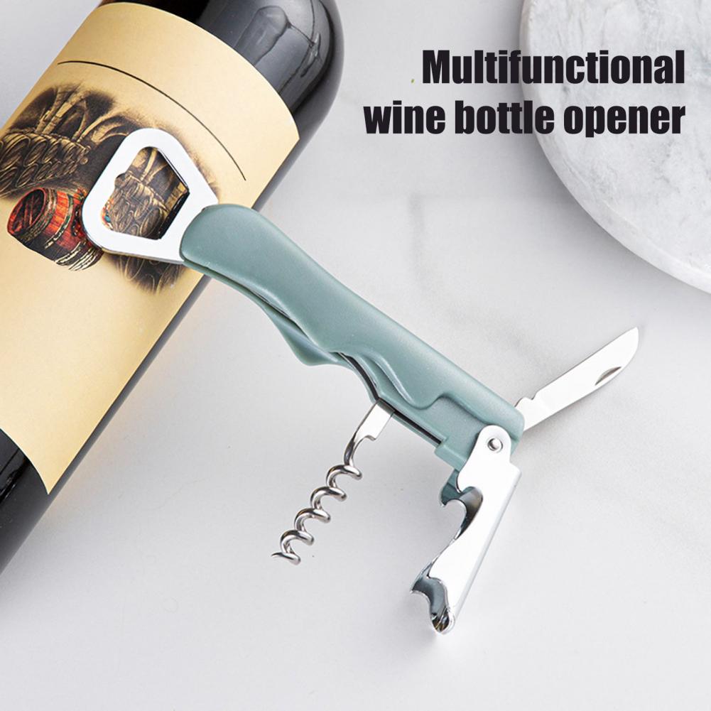 Cork Screw Lever - ที่เปิดขวดไวน์ 3 in 1 พร้อมที่ยกฝาเบียร์และที่ตัดฟอยล์ พร้อมด้ามจับกันลื่น
