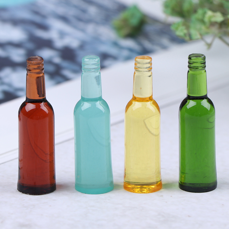 Wine Beers - 6 ชิ้น 1:12 ตุ๊กตาจิ๋ว ขวดเบียร์ ไวน์
