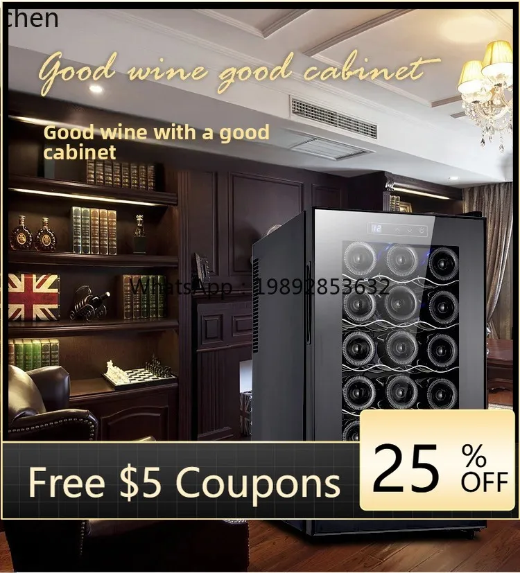 Wine & Beer Shop Photos - ซีซี 26 ตู้แช่ไวน์อุณหภูมิคงที่ 18 แพ็ค ตู้แช่ไวน์สีแดง
