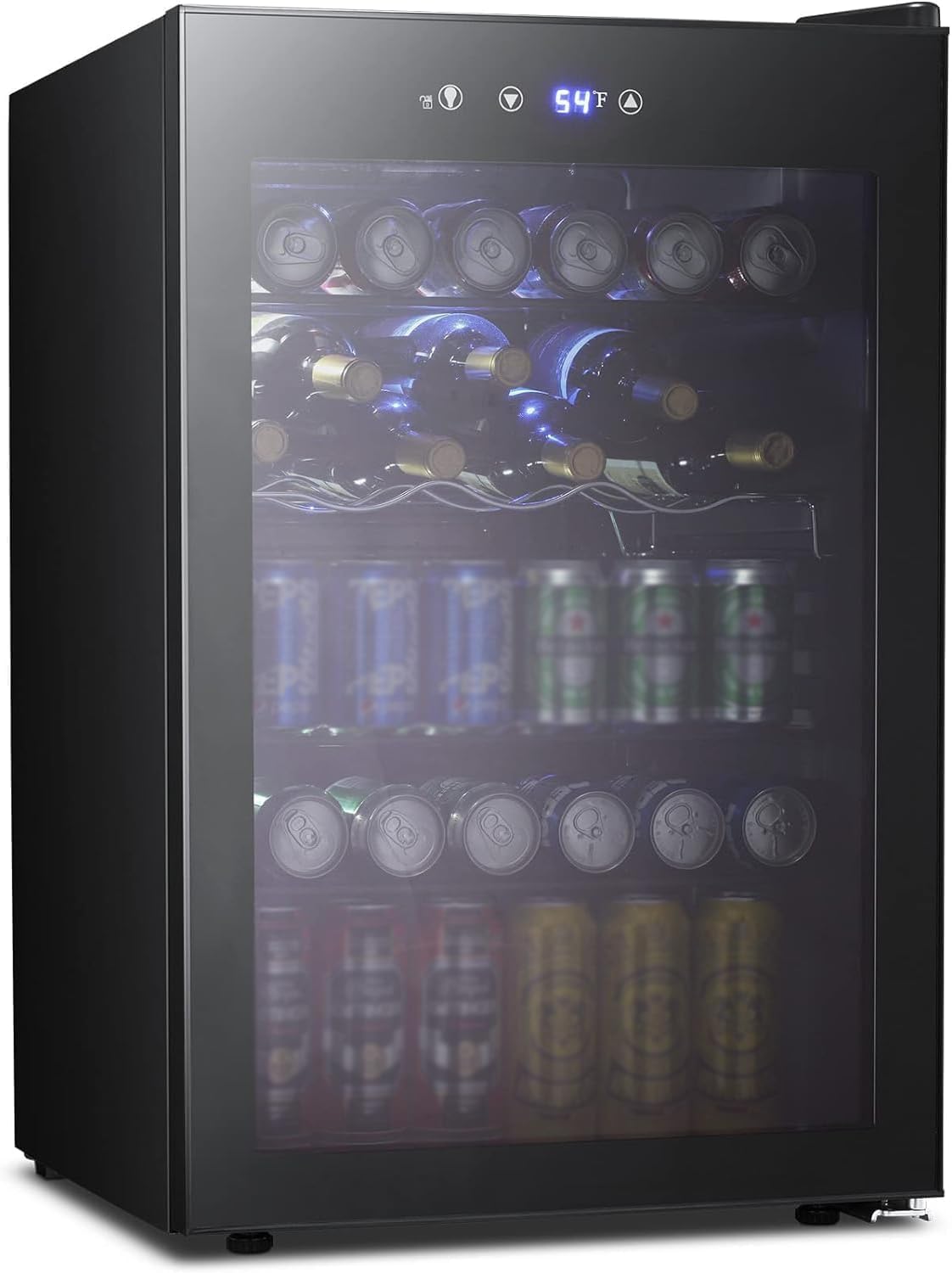Wine Beer Mini Fridge - ตู้แช่เครื่องดื่มขนาด 4.5 คิวฟุต, ตู้เย็นมินิ 145 กระป๋อง