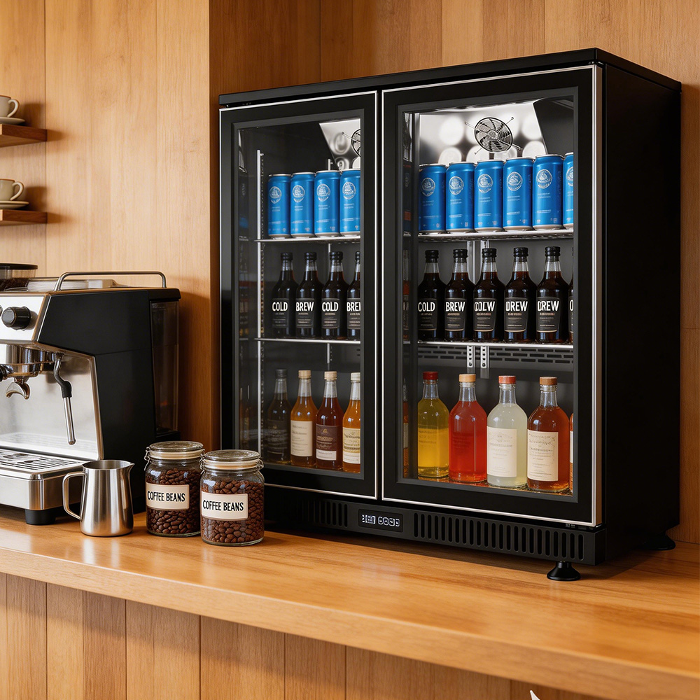 Wine Beer Mini Fridge - ตู้เย็นบาร์ 2 ประตู CE/RoHS ความจุ 200
