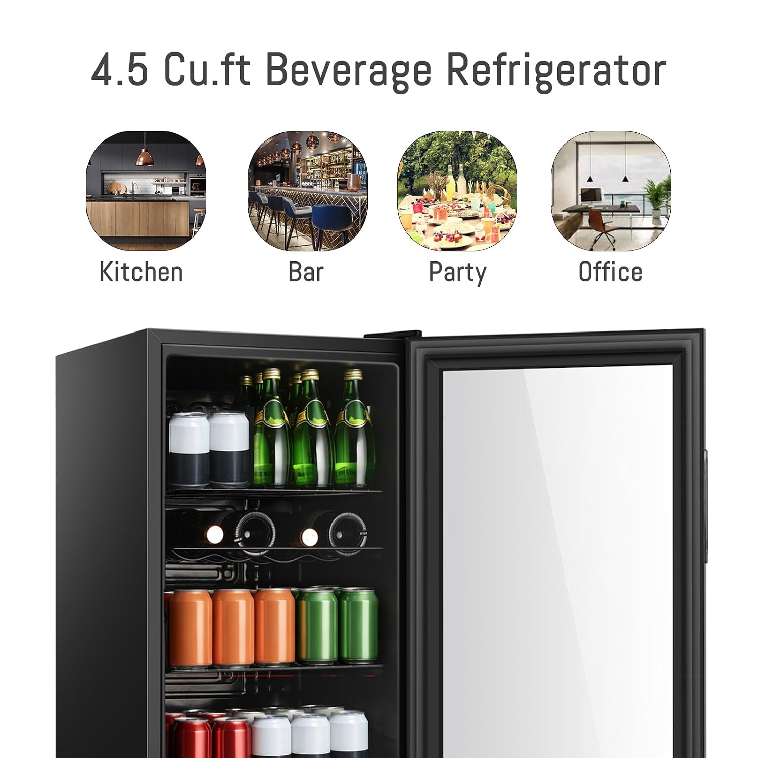 ตู้เย็นเครื่องดื่มขนาด 4.5 คิว - Wine Beer Mini Fridge บทวิจารณ์และราคา