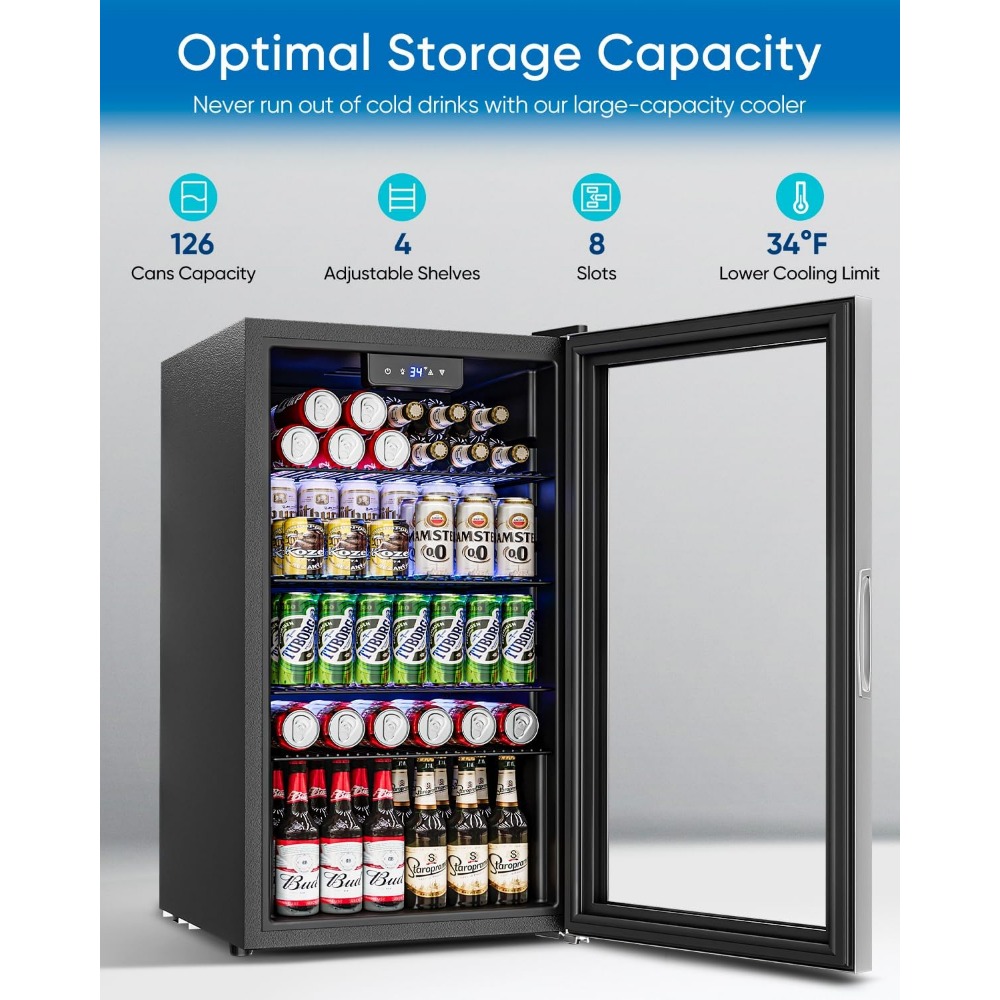 ตู้เย็นเครื่องดื่ม - ตู้เย็นขน - Wine Beer Mini Fridge บทวิจารณ์และราคา