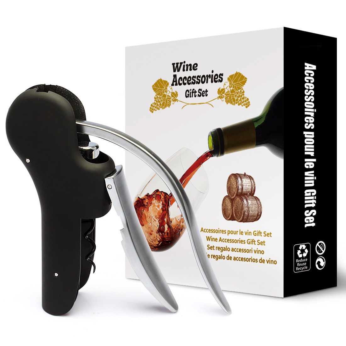 ชุดที่เปิดขวดไวน์แบบคันโยก รูป - Cork Screw Lever บทวิจารณ์และราคา