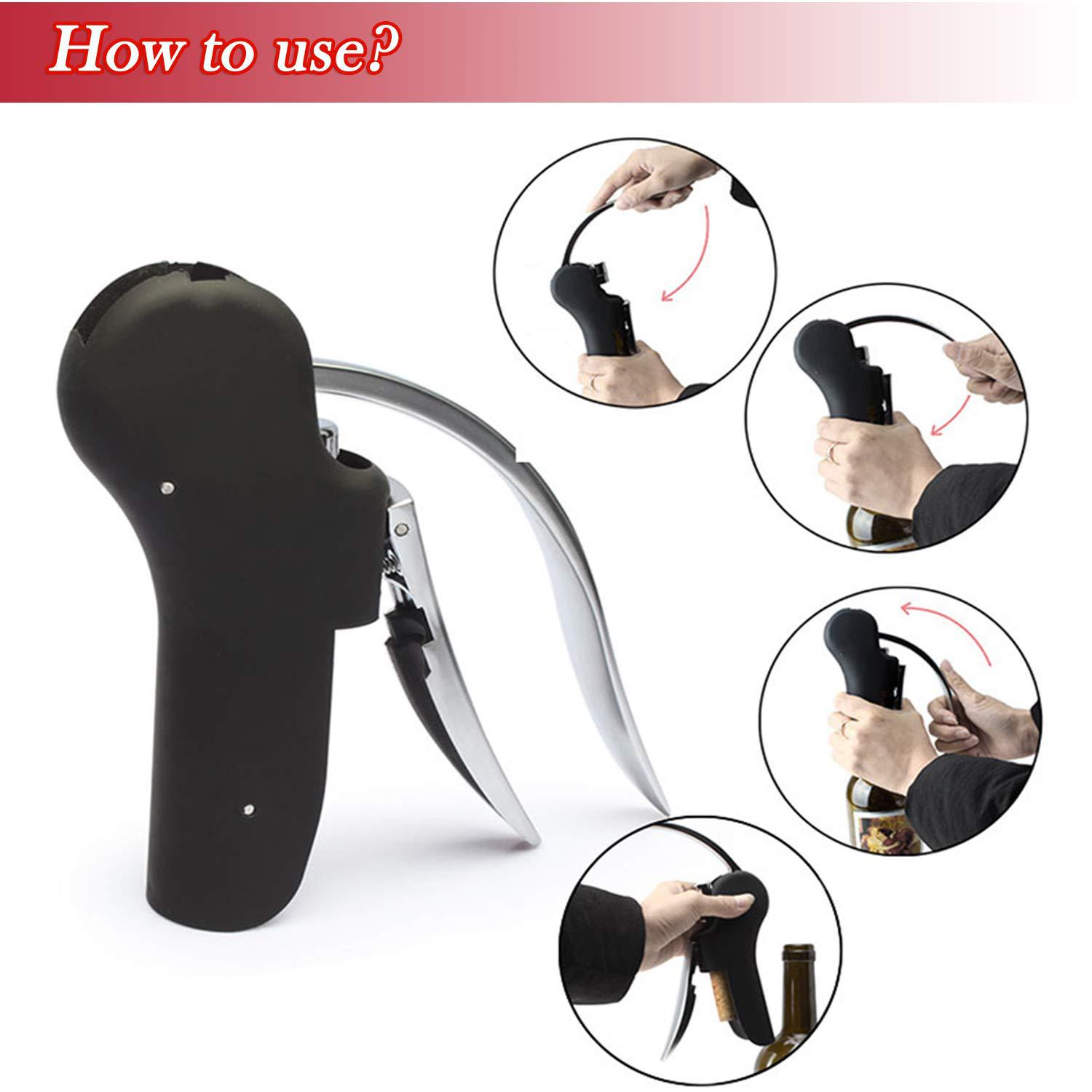 ชุดที่เปิดขวดไวน์แบบคันโยก รูป - Cork Screw Lever บทวิจารณ์และราคา