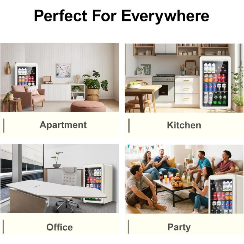ตู้เย็นเครื่องดื่มสไตล์เรโทร ข - Wine Beer Mini Fridge บทวิจารณ์และราคา