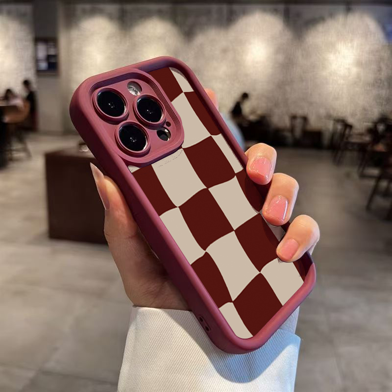 เคสโทรศัพท์ลายตารางสีแดงไวน์สำ - Wine & Beer Shop Photos บทวิจารณ์และราคา