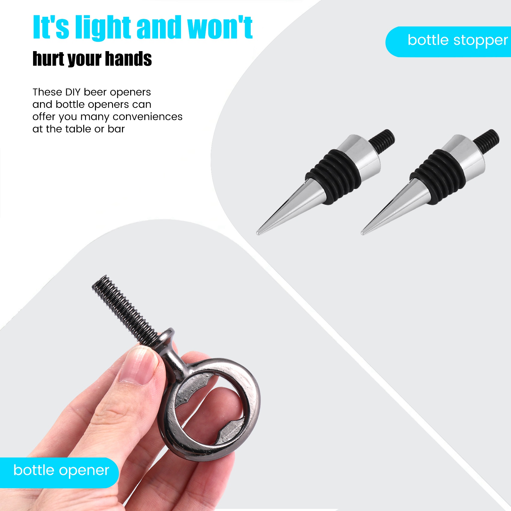 A74E-จุกปิดขวดไวน์, ที่เปิดขวด - Bottle Stopper Set บทวิจารณ์และราคา