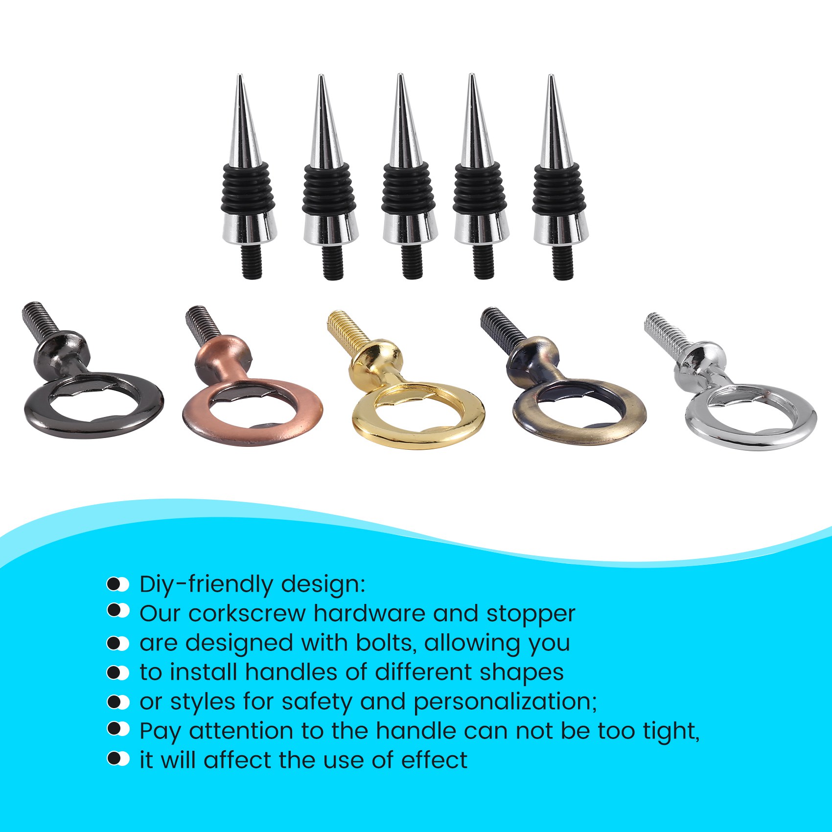 A74E-จุกปิดขวดไวน์, ที่เปิดขวด - Bottle Stopper Set บทวิจารณ์และราคา