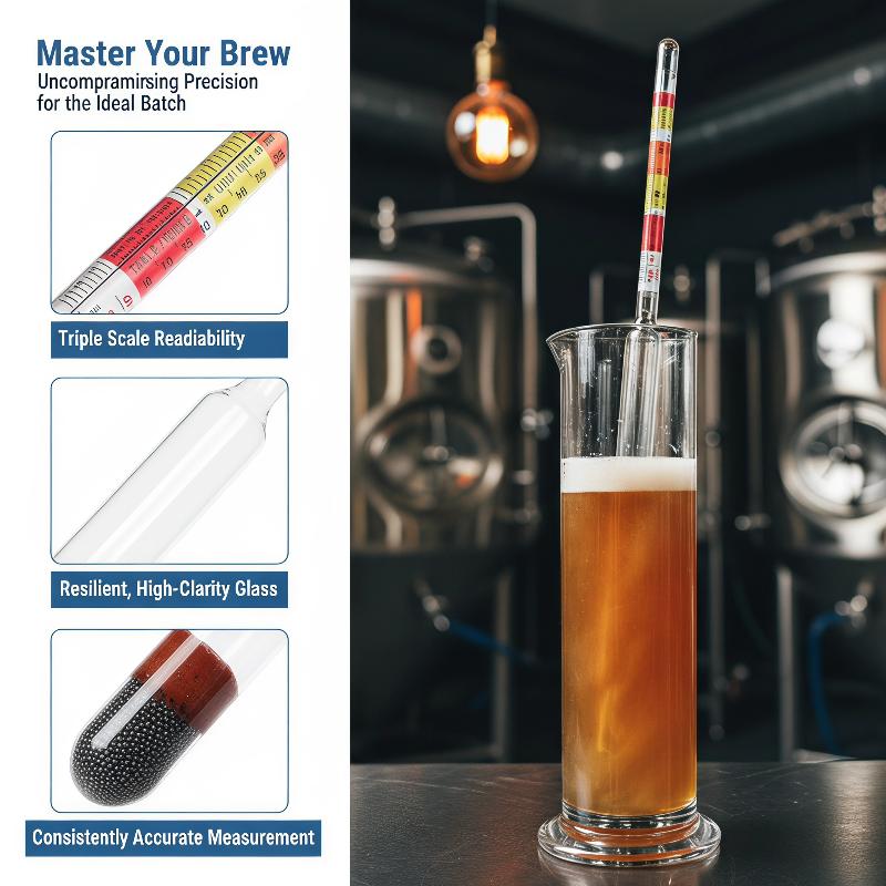 ไฮโดรมิเตอร์ 3 สเกล 1 ชิ้น สำห - Wine Beer Cider บทวิจารณ์และราคา